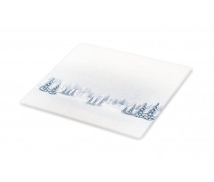 Foggy Weather Trees Cutting Board