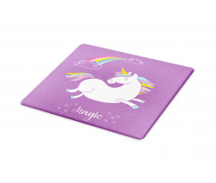 Purple Kids Rainbow Cutting Board