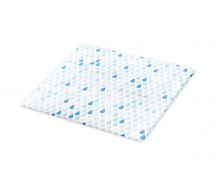 Raindrops White Navy Cutting Board