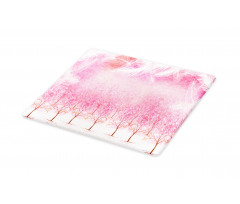 Cherry Trees Feathers Cutting Board