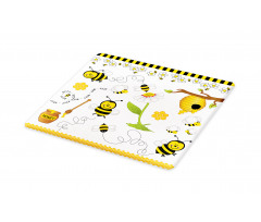 Bees Daisies Chamomile Cutting Board