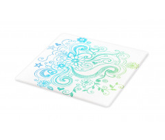 Ombre Sketchy Floral Cutting Board