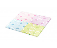 Hearts Dots Colorful Cutting Board