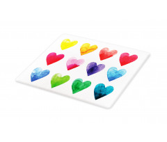 Rainbow Colors Hearts Cutting Board