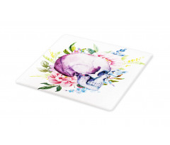 Abstract Skull Flowers Cutting Board