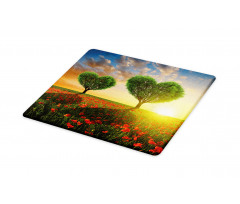 Poppies Heart Trees Cutting Board