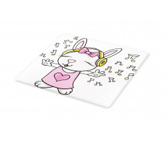 Cartoon Rock Star Bunny Cutting Board