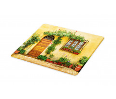 Plants and House Door Cutting Board