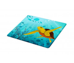 Cartoon Turtle Coral Cutting Board