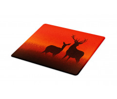 Deer Doe Autumn Cutting Board