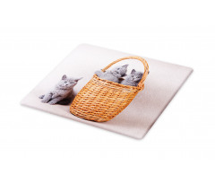 British Cats in Basket Cutting Board