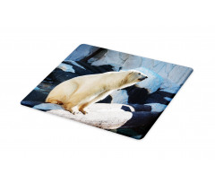 Polar Bear in Park Rocks Cutting Board