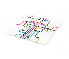 Abstract Colorful Subway Cutting Board