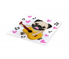 Dog Playing Guitar Singing Cutting Board