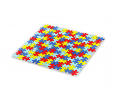 Colorful Puzzle Pieces Cutting Board