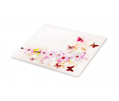 Floral Art Butterflies Cutting Board