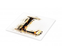 Fire Letter Capital L Cutting Board