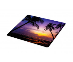 Vivid Twilight Palm Trees Cutting Board