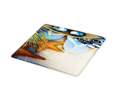 Tropical Beach Seashell Cutting Board