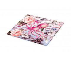 Animal Watercolor Flowers Cutting Board