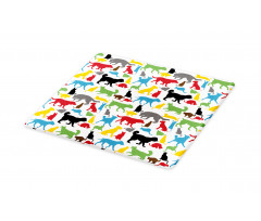 Colorful Cats and Dogs Cutting Board