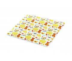 Cats Birds Butterfly Cutting Board