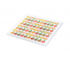 Retro Polka Dots Colorful Cutting Board