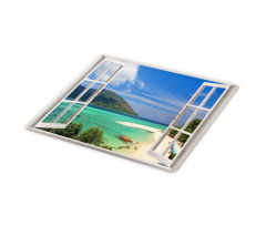 Tropic Scene in Window Cutting Board