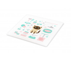 Cartoon Domestic Siamese Cutting Board