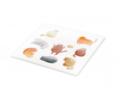 Watercolor Kitties Pet Cutting Board