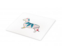 Floral Puppy Cutting Board