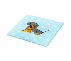 Happy Puppy Cartoon Cutting Board