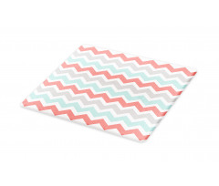 Cute Artful Pastel Zigzags Cutting Board