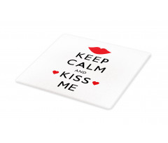 Kiss Me Red Hearts Cutting Board