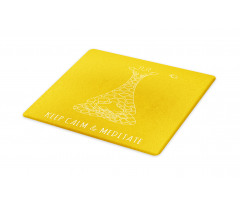 Meditating Giraffe Cutting Board