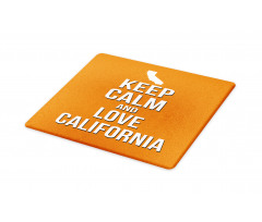 Love California Map Cutting Board