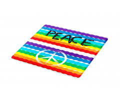 Stripes Peace Lettering Cutting Board