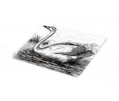 Hand Drawn Swan Design Cutting Board