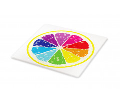 Rainbow Citrus Slice Cutting Board