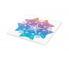 Cats Mandala Design Cutting Board