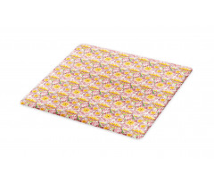 Retro Doodle Flowers Cutting Board