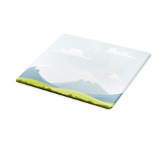 Cartoon Mountains Idyllic Cutting Board