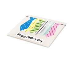 Colorful Dad Ties Theme Cutting Board