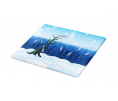 Cold Snowy Landscape Cutting Board