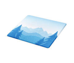 Snow Mountains Trees Cutting Board