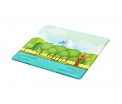 Mountains Lake Trees Cutting Board