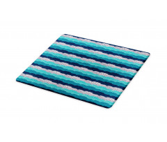 Ornamental Waves in Blue Tones Cutting Board