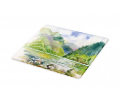 Summer River with Trees Cutting Board