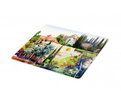 Tuscany Village Scenery Cutting Board