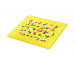 Geometric Small Letters Cutting Board